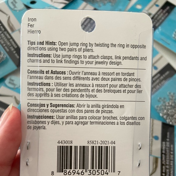 4 SETS: Bead Landing 4mm Jump Ring - Rhodium Silver Hoops Jewelry Making Supply - Picture 7 of 7